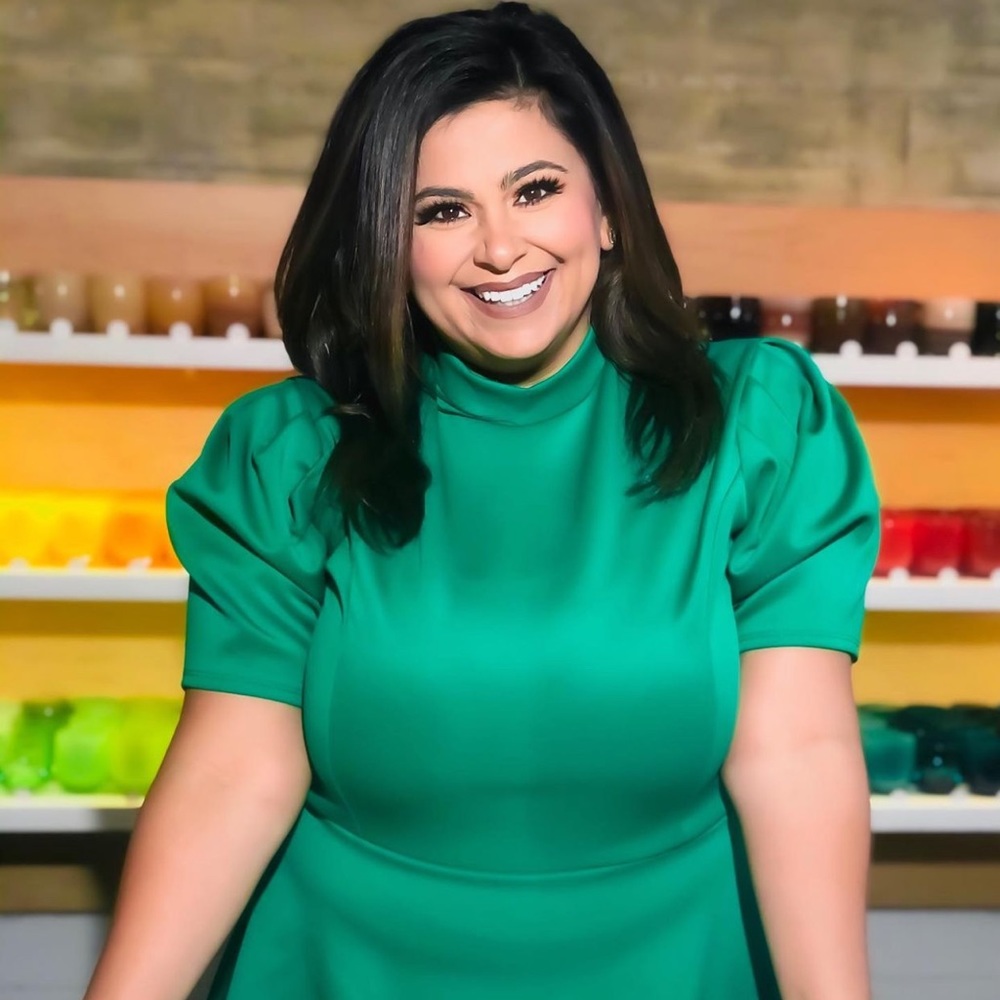 NY & Co Kelly Green High Low Puff Sleeve Blouse Top - Size XL